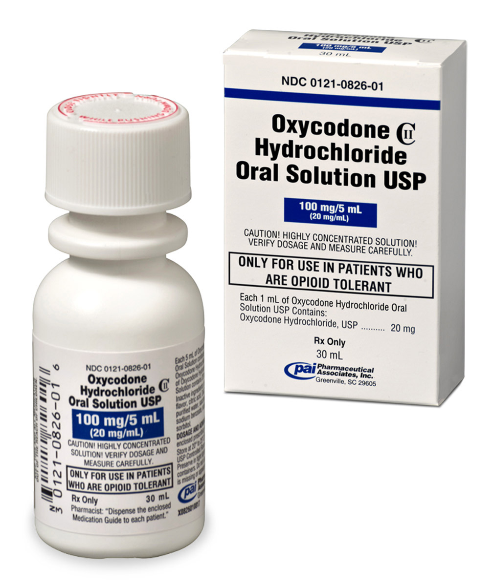 Oxycodone Hydrochloride Oral Solution 100 Ml 5 Ml Mg Ml Pai